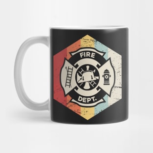 Retro Vintage Fire Department Icon Mug